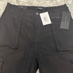 American Bazi Utility Cargo Joggers in Black